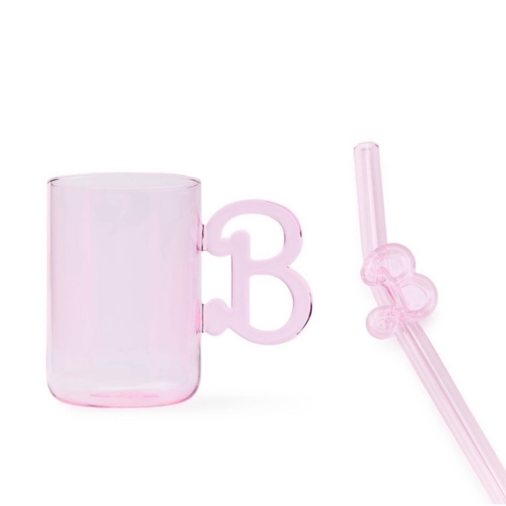 ZARA X BARBIE GLASS MUG & STRAW GLASS SET